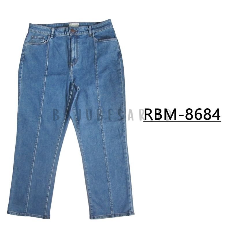 BAJUBESAR.ID RBM-8684 CELANA PANJANG JEANS WANITA LOFT STRAIGHT BRANDED MURAH BIGSIZE JUMBO