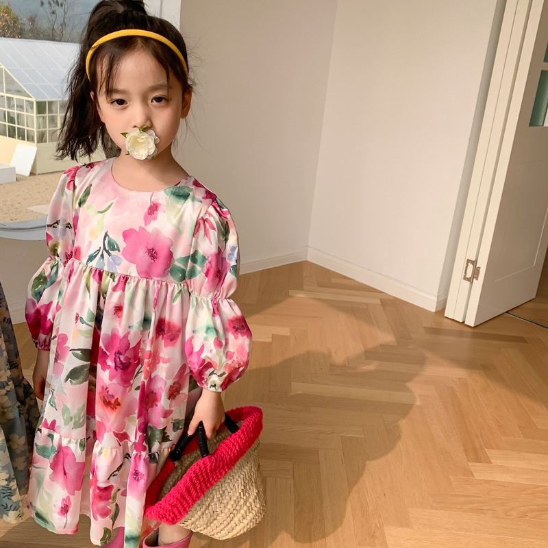 CHUBBI 15- Dress Anak Perempuan Silky Flower Blooming Sakura Jasmine