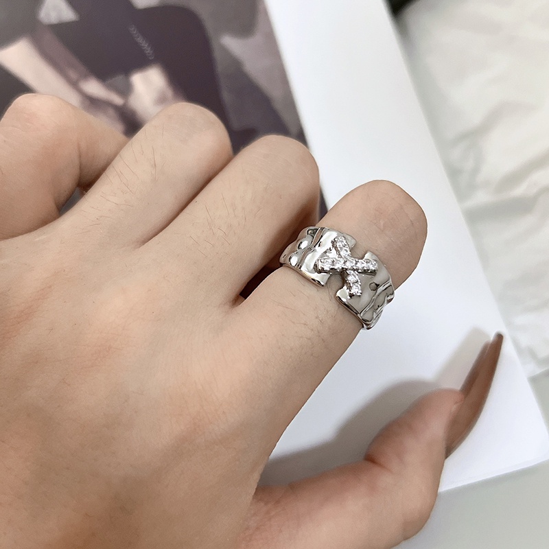 Cincin Geometris Bintang Bahan Alloy Kristal Fashion Untuk Anak Perempuan