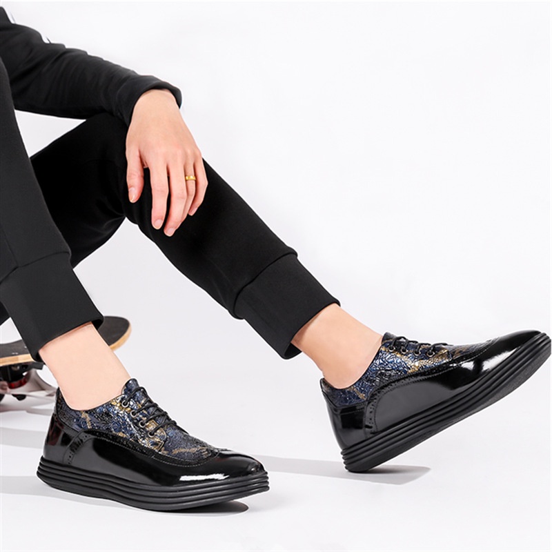 Sepatu Pantofel oxford PHYTON Formal Black Navy - E6