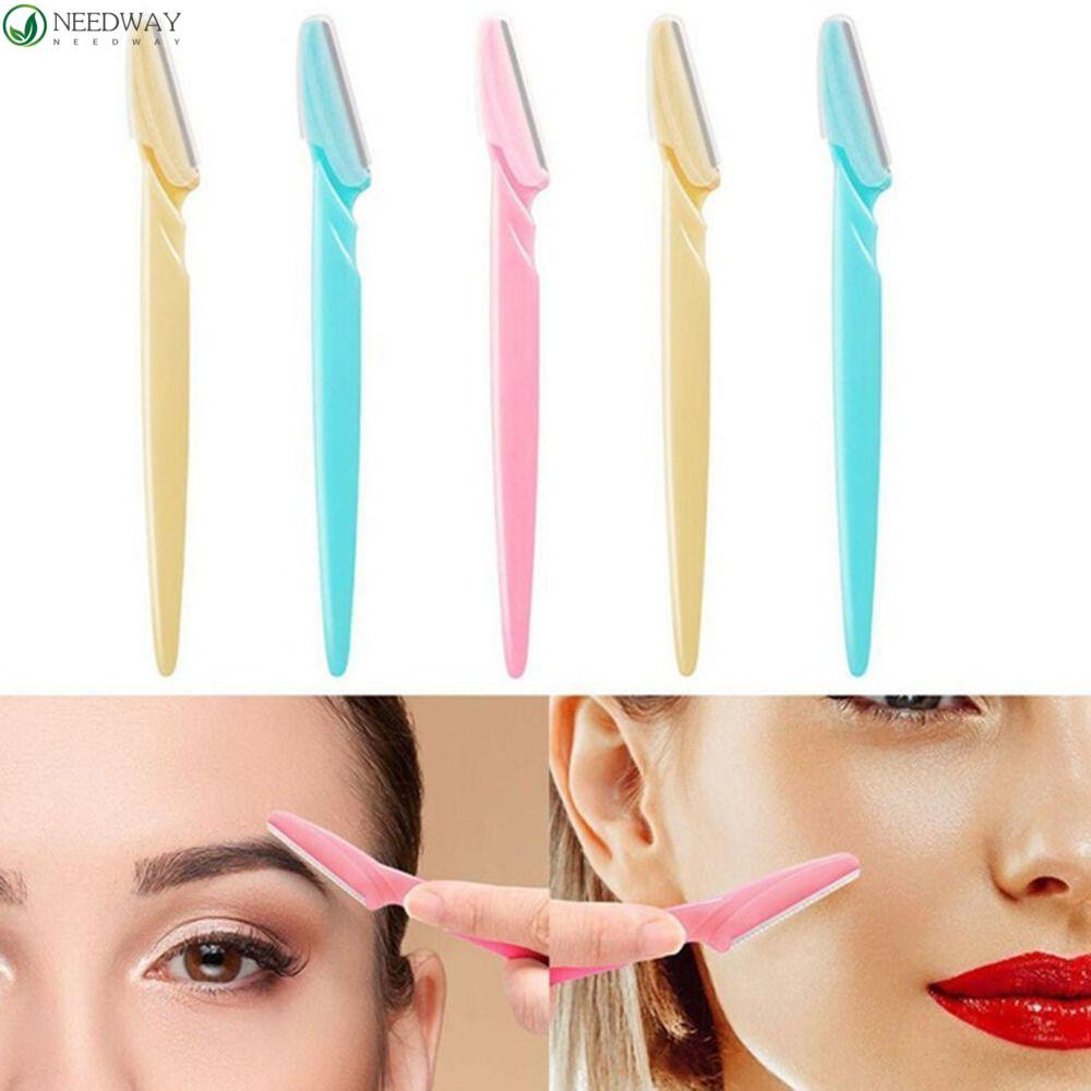 NEEDWAY Alat Cukur Alis Portable Face Razor Stainless Steel Alat Penghilang Bulu Pembentuk Alis