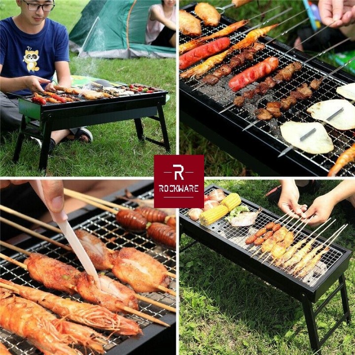 ROCKWARE RW-BBQ02 - Alat Panggang Barbecue Portabel FREE SET TUSUKAN