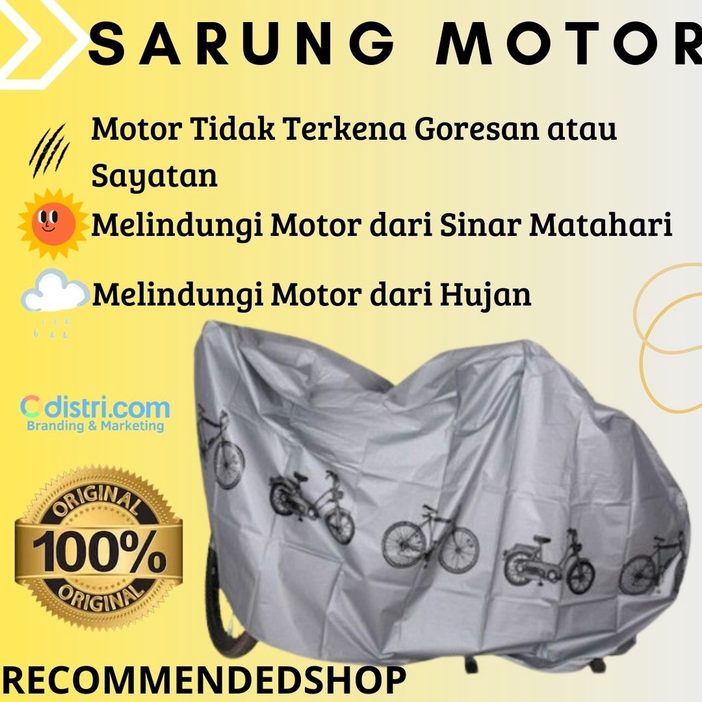 SARUNG PELINDUNG MOTOR WATERPROOF SARUNG MOTOR ANTI AIR DAN ANTI PANAS TERIK MATAHARI / SEPEDA MOTOR - COVER SELIMUT MOTOR