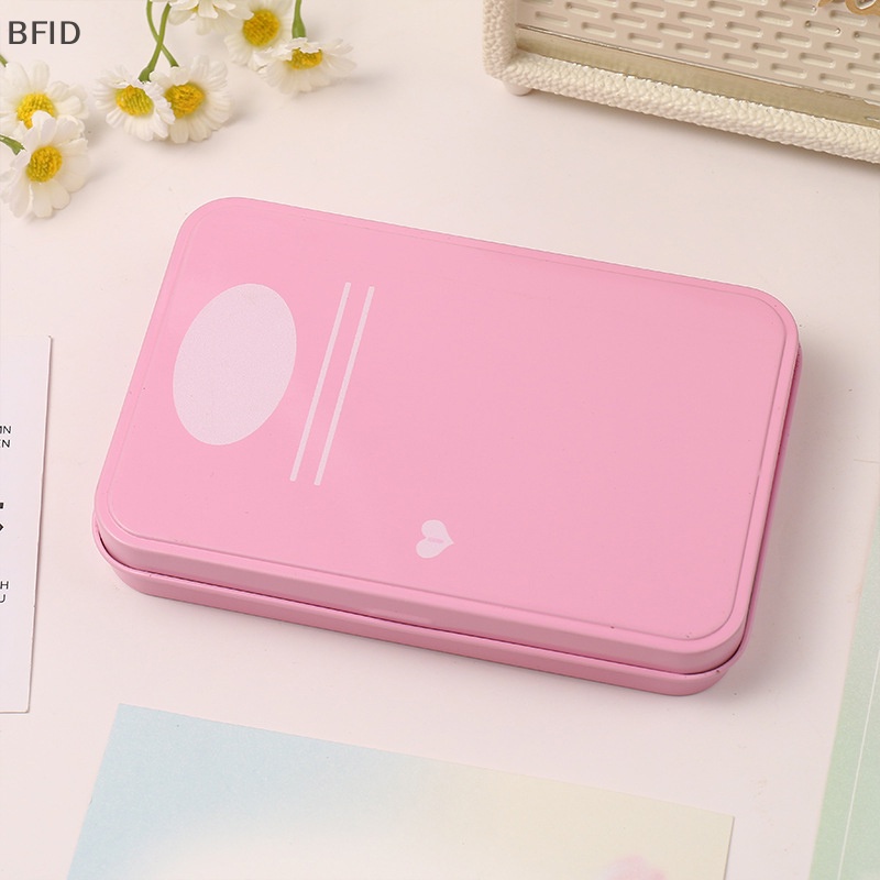 [BFID] Kotak Penyimpanan Logam Pink Kosong Mini Box Tinplate Push Candy Pill Cases Container Organizer Kecil Penyimpanan Alat Tulis Siam Box [ID]