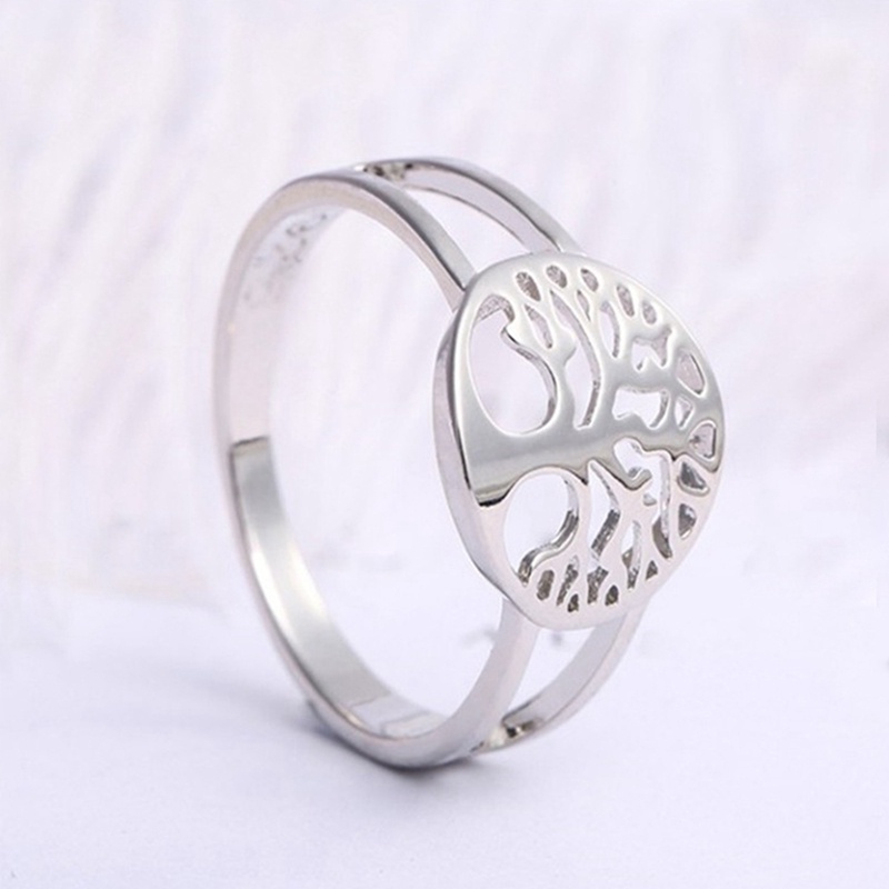 Tree Of Life Ring Viking Warna Silver Finger Rings Perhiasan Hadiah Anniversary