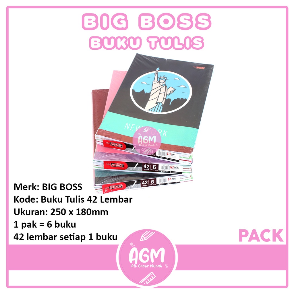 

BIG BOSS - 42 Lembar - 42 lbr Buku Tulis - Pack