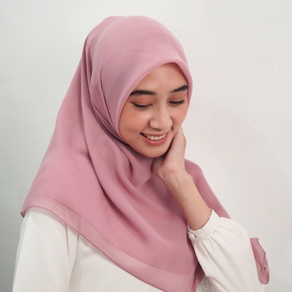 TUBITA - Naraa Dusty Pink Scarf Hijab Voal Paris Segi Empat