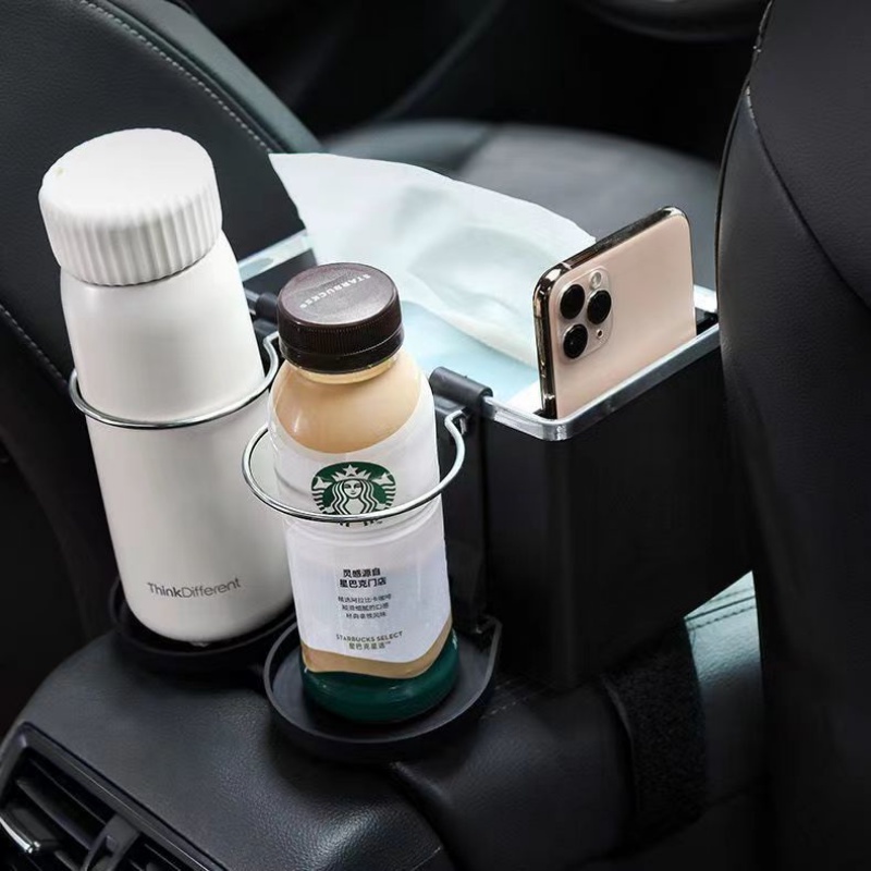 【COD】Multifungsi Mobil Kotak Tisu/Tempat Minum Mobil/Kotak Penyimpanan Mobil/Box Multifungsi Mobil/Botol Minum Storage Mobil/2pc Cup Holders