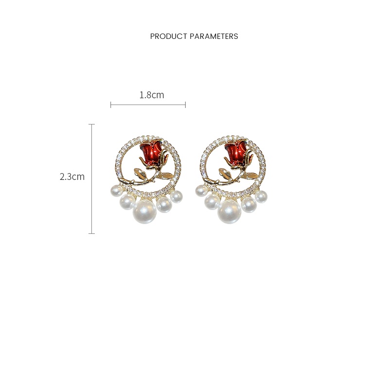 Anting mutiara dessyulip temperamen fashion wanita gaya vintage