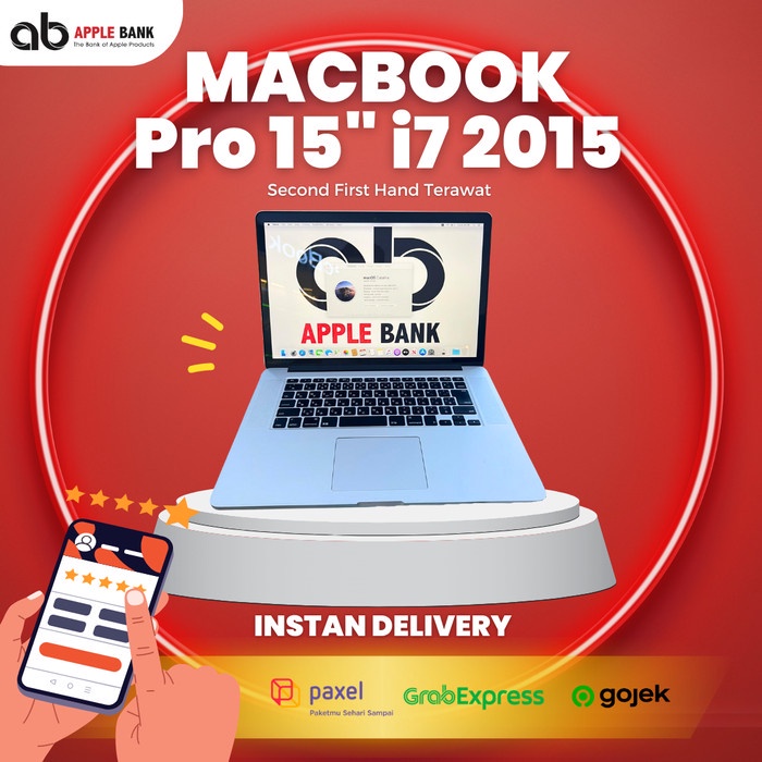 Macbook Pro 2015 15 inch i7 RAM 16 GB SSD 256 GB Second Terawat