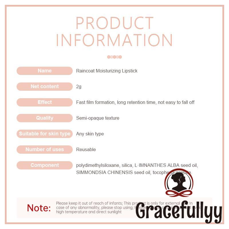 [COD]Lip Coat Moisturizing Lipstick Raincoat Fixed Lipstick Color Lip Care Waterproof Lip Glaze Long Lasting-GY