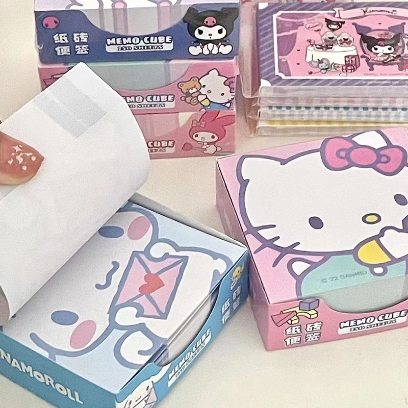 Anime Sanrio Sticky Notes Kuromi Kartun Memo Notes Kawaii Hug Ins Tempel Menebal Pesan Siswa Tempel Sticky Stiker 250lembar