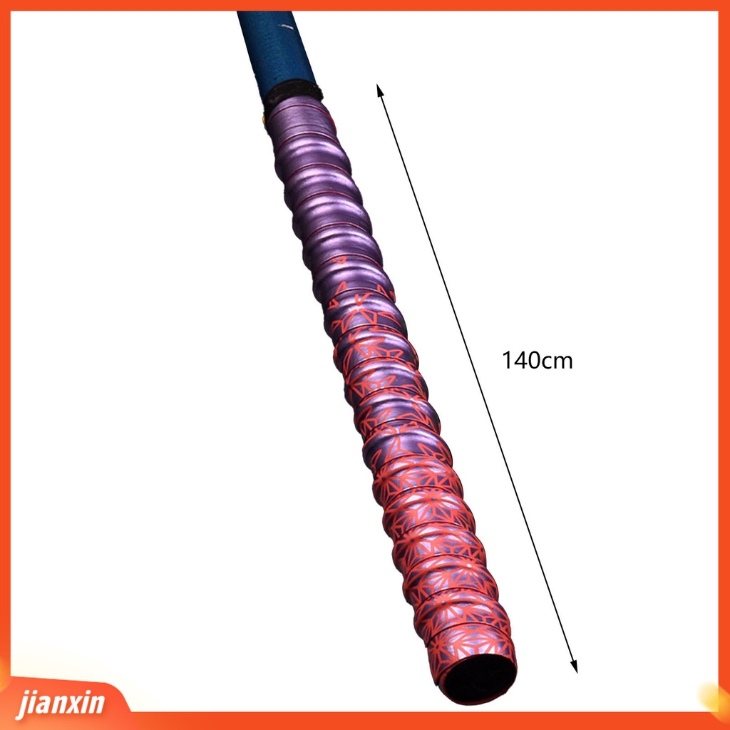 (In Stock) 4.6ft Grip Winding Strap Pola Trendi Dipanjangkan Elastis Fleksibel Serap Keringat Anti-Selip Multicolor Gradient Color Fishing Pole Wrap Dumbbell Aksesoris
