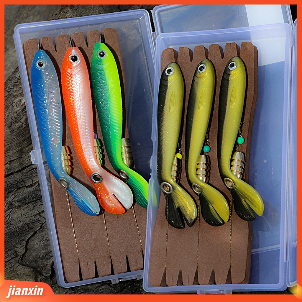 (In Stock) 3Pcs /Set Pemikat Pancing Fleksibel Pengerjaan Indah Portabel Lembut Loach Fishing Lure Untuk Memancing