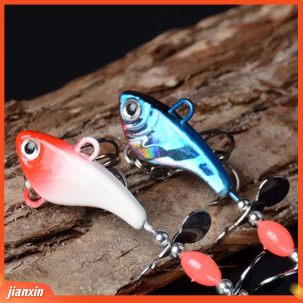 (In Stock) 13g 8.5cm 3D Mata Bercahaya Palsu Lure Dengan Bulu Berputar Spinner Payet Memancing Lure Fishing Tools