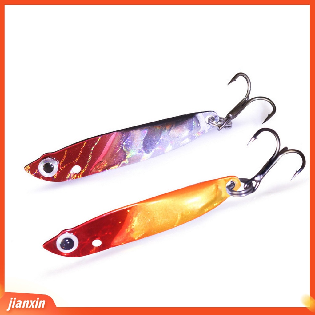 (In Stock) 4 cm Umpan Keras 3D Simulasi Fisheye Tajam Kait Warna Terang Angling Metal Trout Bass Tackle Memancing Umpan Memancing Luar Ruangan