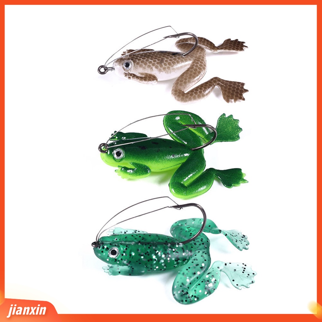(In Stock) Umpan Kodok Anti-Gantung Bawah Kait Tajam Tahan Karat Anti Gigit Anti Patah 3D Fisheyes Kekuatan Tinggi Pemikat Kodok Umpan Outdoor Tackle