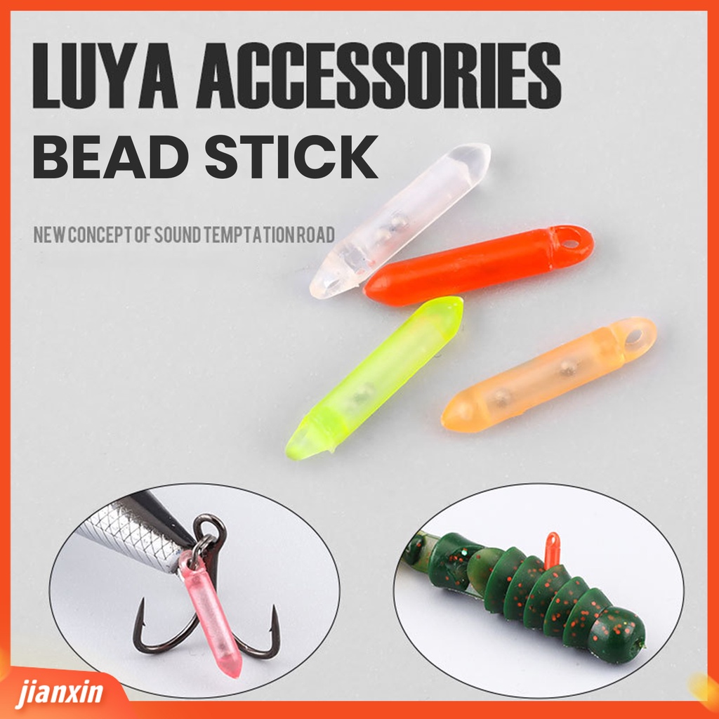 (In Stock) 10 Pcs Neon Warna Plastik Shell Lubang Gantung Memancing Rattle Bead Keras 2manik Baja Ikan Umpan Rattle Stick Aksesoris Memancing
