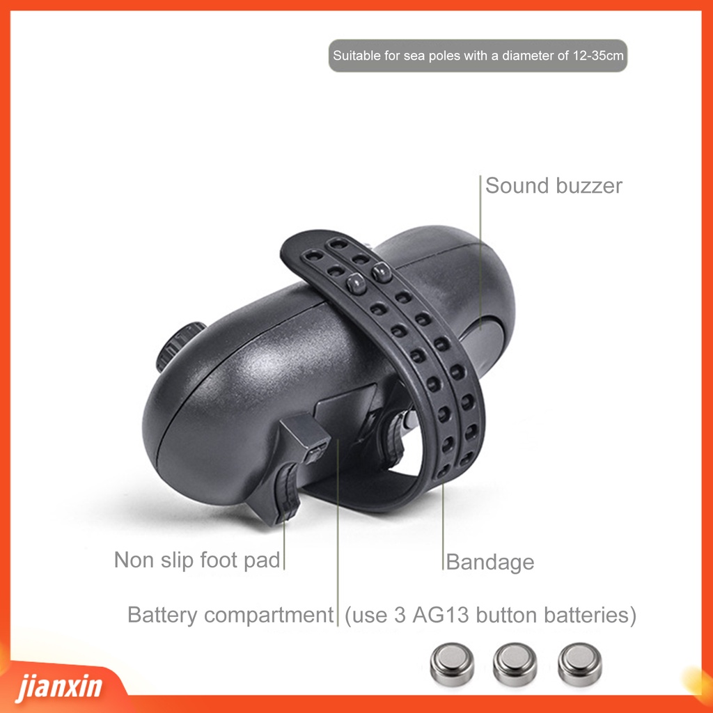 (In Stock) Alarm Pancing Plastik Alarm Gigitan Pancing LED Tiga Warna Elektronik Kekuatan Tinggi Untuk Memancing Malam Hari
