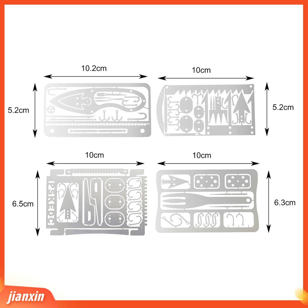 (In Stock) Kartu Kait Pancing Alat Survival Stainless Steel Multifungsi Outdoor Untuk Camping