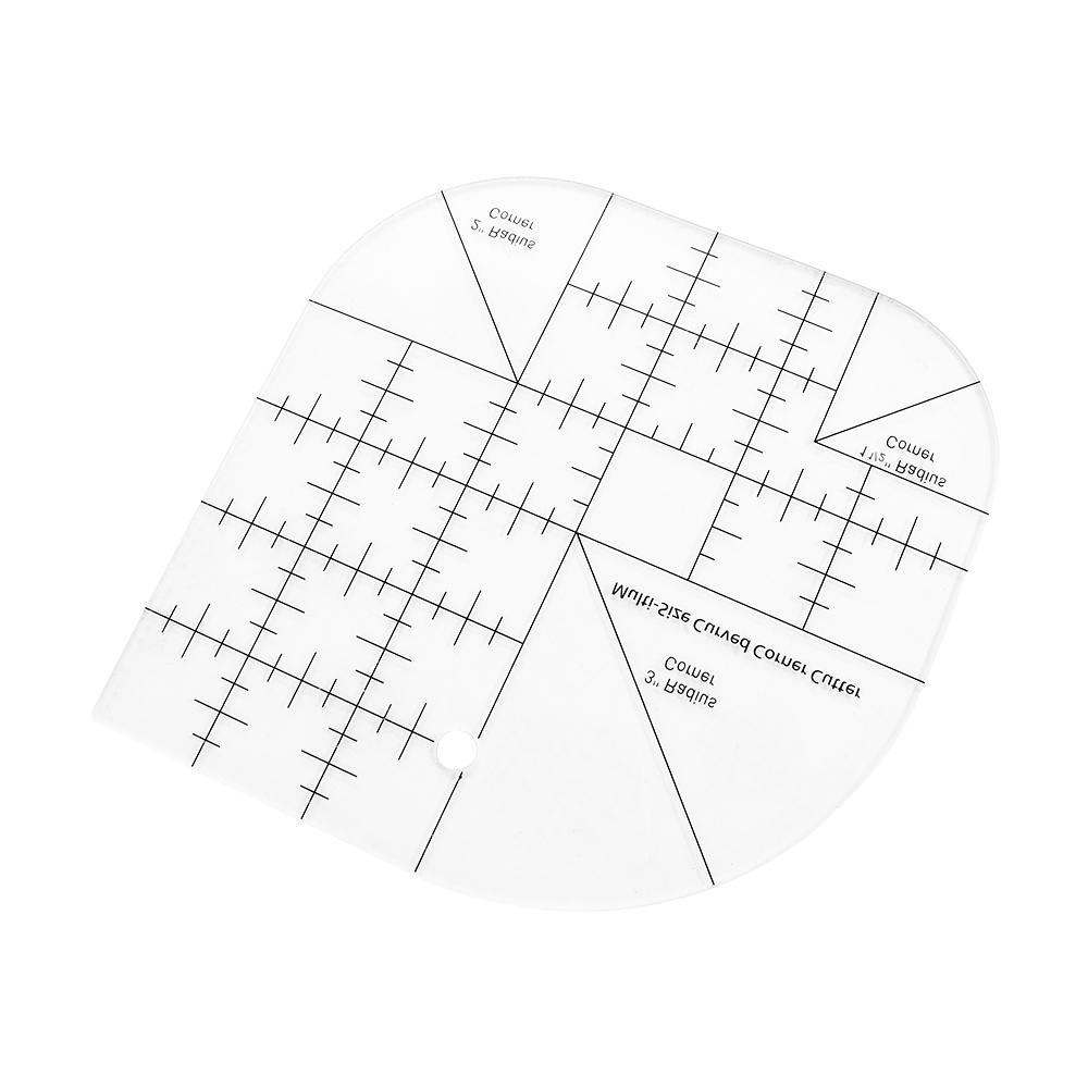 FISHSTICK Curve Ruler Desainer Akrilik Multifungsi Desain Pakaian Quilting Alat Jahit Tepi Bulat
