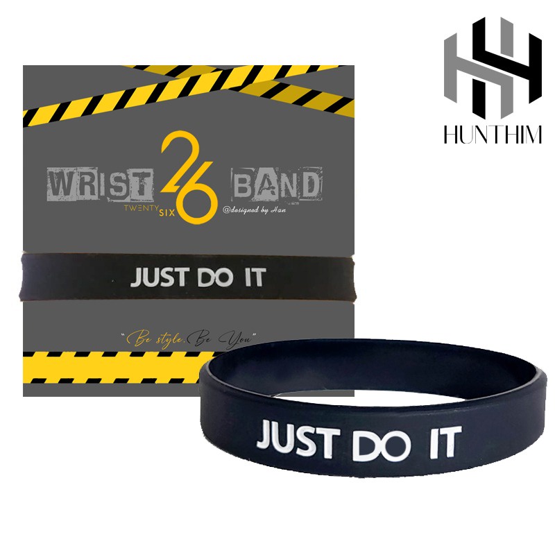 GELANG TANGAN PRIA ORI THE WILL TO FIGHT UA JUST BLACK