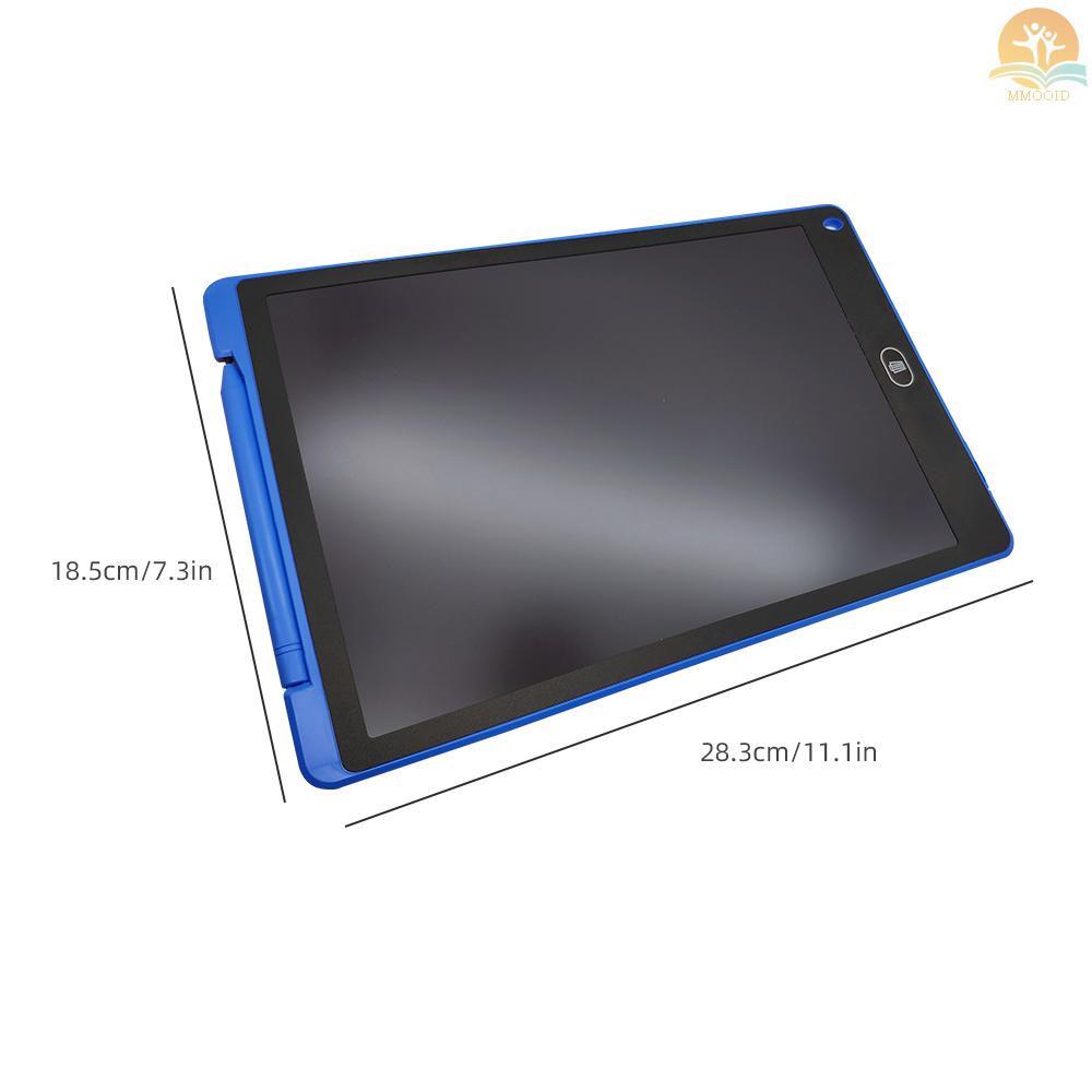 In Stock 12 Inch LCD Writing  Electronic Digital Drawing Board Erasable Writing Pad Single Color Screen One-Click Erase with Lock Button Gift for Children Adults Home Office