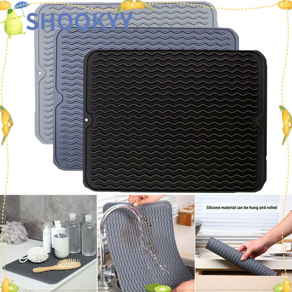 CHOOKYY Silicone Drying Mat Kitchen Wave Draining Pad Tatakan Piring Alas Meja