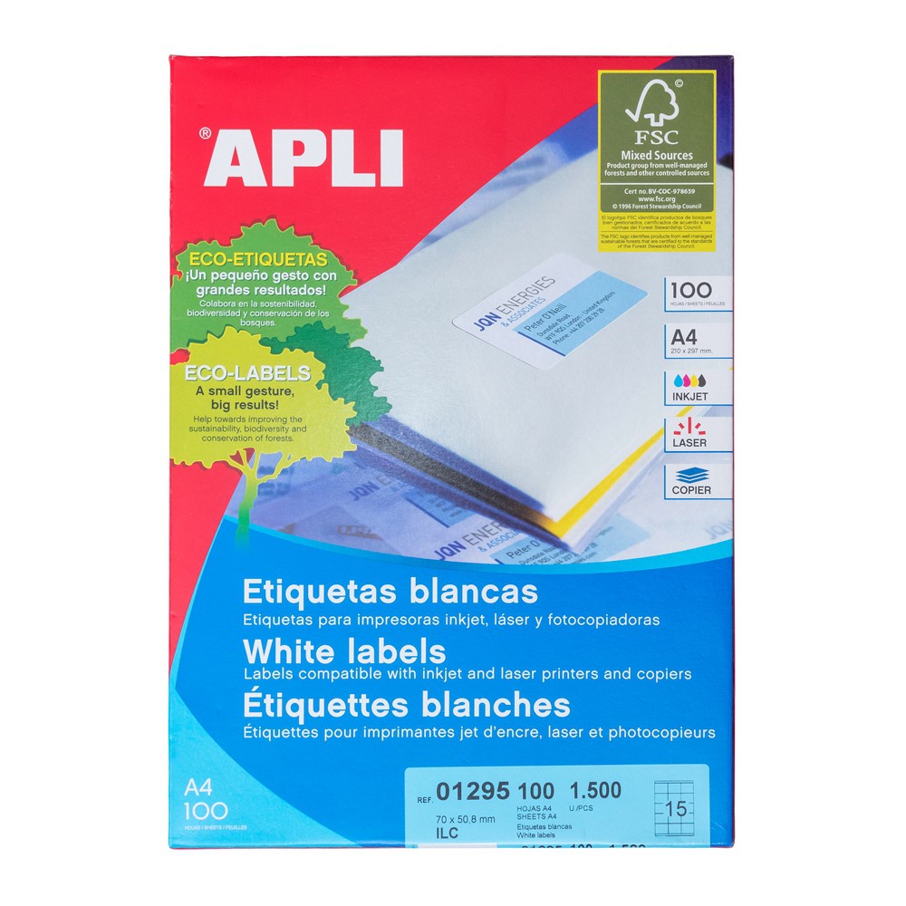 

[Artomas] APLI Label White Paper 70 X 50,8MM 1500 unit 01295