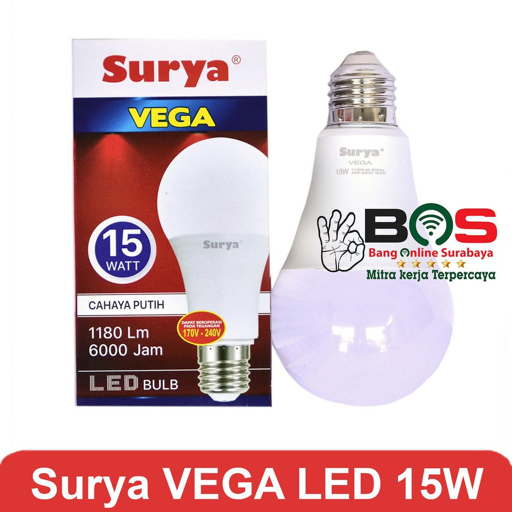 Bohlam Lampu LED Surya Vega 15 Watt Surya Vega 15 Watt Lampu Surya