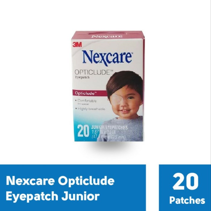 3M Nexcare Opticlude Orthoptic Eye Patch Junior Penutup Plester Mata