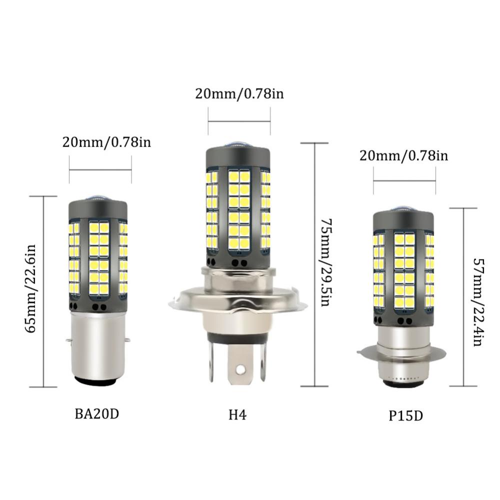 Openmall BA20D/H4 /P15D Bohlam Lampu Depan Sepeda Motor LED 8000LM Hi Lo Lampu Motor Headlight DRL Terang3030Chip 75smd K9R1