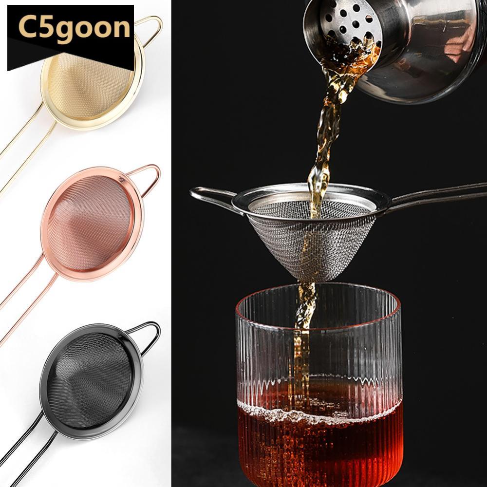 C5goon Cocktail Strainer Stainless Steel Saringan Teh Saringan Makanan Kerucut Saringan Jaring Dapur Halus Praktis Bar Strainer Alat Filter Sifter B9F4