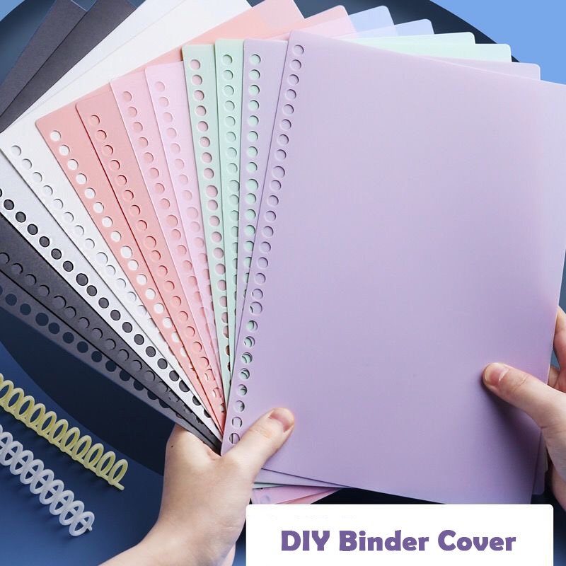 

SHINSDAY (2pcs) Cover Sampul Binder DIY Bahan Mika Tebal A5 20 Ring dan B5 26 Ring