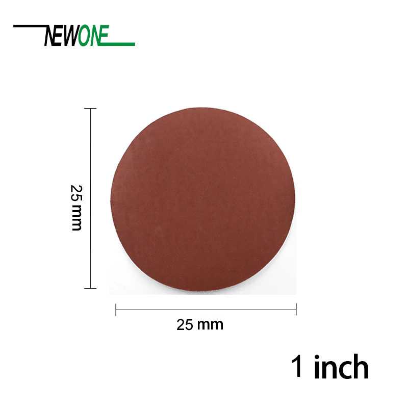 SET 100PCS - Amplas Penghalus Bulat 25x25mm 1nchi - 5 Jenis Grit - Amplas Mesin Poles - Mata Bor Pol