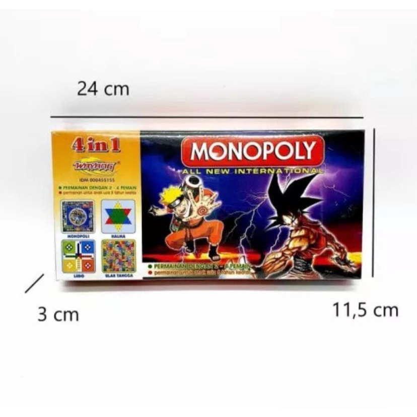 Mainan Monopoly Karakter International 4in1