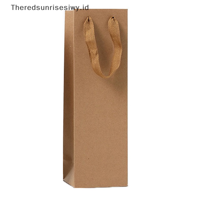 #Home &amp; Life #11*9*35cm Tas Hadiah Botol Wine Paper Bag Dengan Handle Untuk Pernikahan, Ulang Tahun~