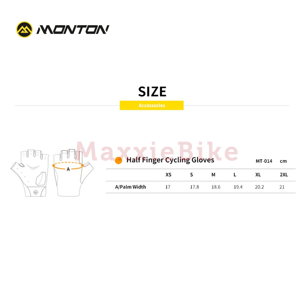 Monton SKxMT Sarung Tangan Sepeda Skull Monton Cycling Gloves Half Finger