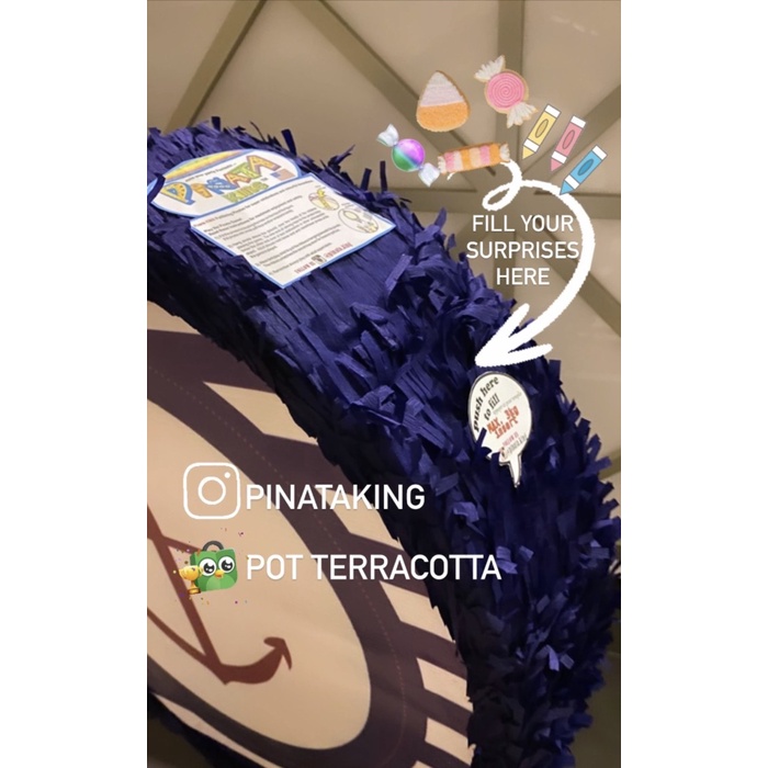 

GOJEK pull string pinata GENDER REVEAL BW bor or girl BABYSHOWER