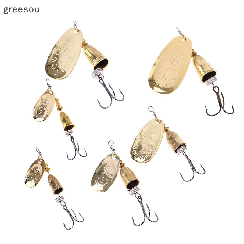 Greesou Blade Rotag Spinner Metal Lure Kuningan Umpan Sendok Buatan Fishing Tackle ID