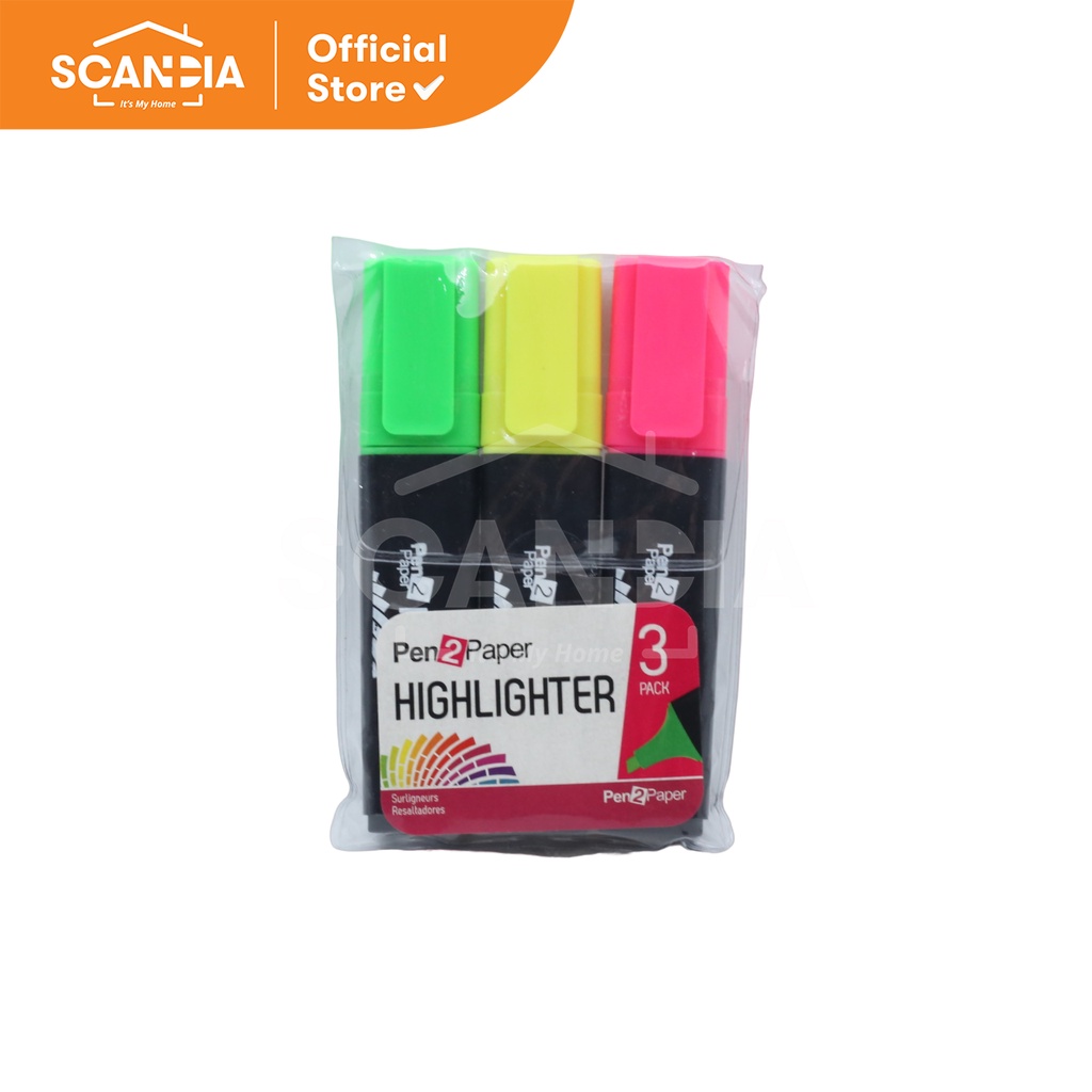 

SCANDIA Pena Sorot Highlighters Mixed 3 Pcs/Pack (SE0020)