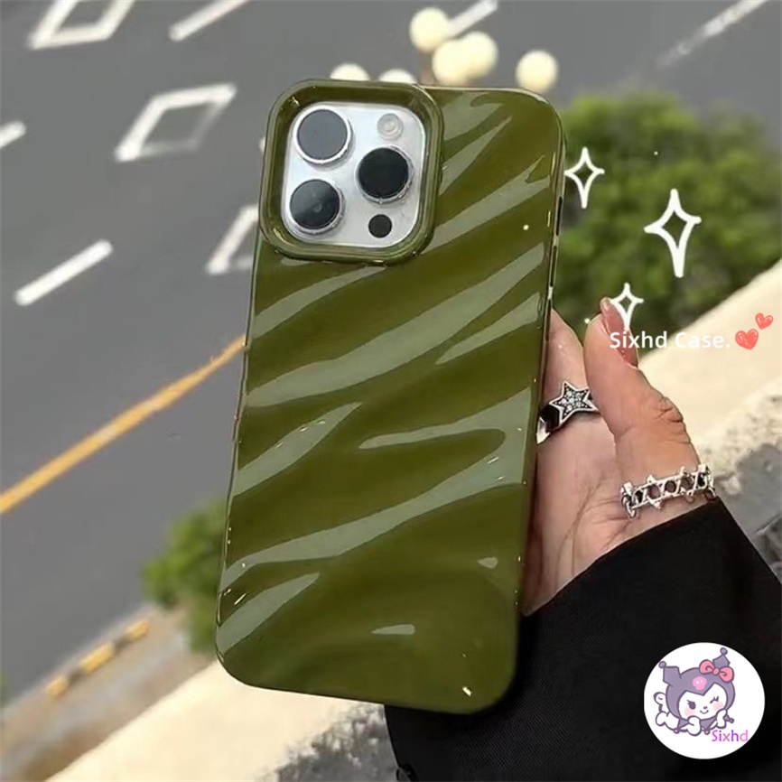 IPHONE Kompatibel Untuk Iphone14 13 12 11 Pro Max SE 2020x Xr Xs Max8 7 Plus Ins Sederhana Riak Air Dilapisi Ponsel Case Silikon Lembut Penutup Perlindungan Shock