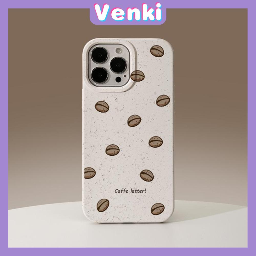 Venki - Untuk iPhone 11 Case Ramah Lingkungan Degradable Case Halus Pelindung Kulit Gandum Menyenangkan Biji Kopi Kompatibel dengan iPhone 14 Pro max 13 Pro max 12 Pro Max 11 xr xs max 7 8 Plus