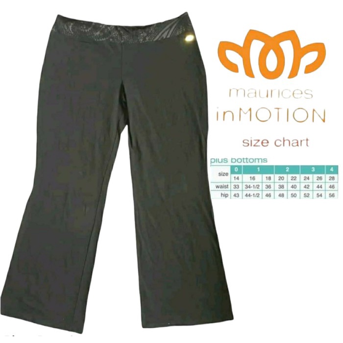 Maurices Celana Legging In Motion Black Renda Leaf