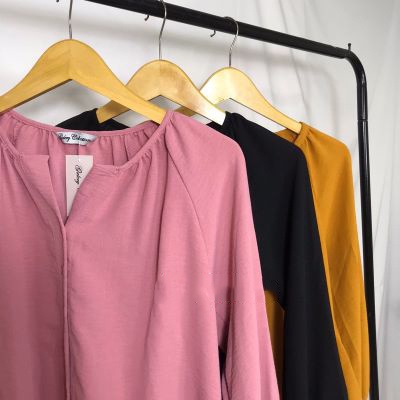 BAJU WANITA BLOUSE/YOURA BLOUSE CRINKLE/BAHAN CRINKLE AIRFLOW/ATASAN KEMEJA