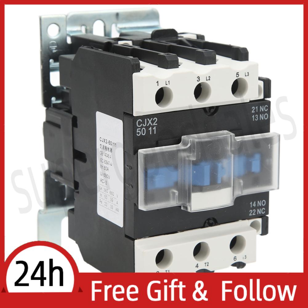 Supergoodsales Volt Contactor  AC High Sensitivity 50A Rated Current Long Service Life for Distribution