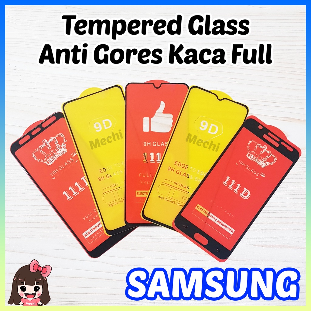 Tempered Glass Kaca FULL Samsung J2 Core J3 Pro J3 2016 J4 J5 2015 J6 PLUS J6+ J7 J7+ J8 Grand Prime