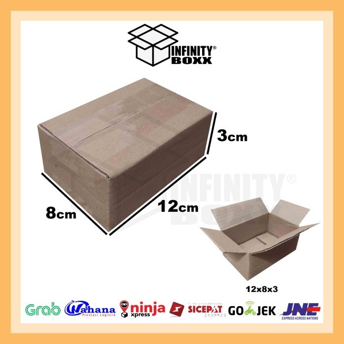 

kotak kardus box packing ukuran 12x8x3 POLOS BARU