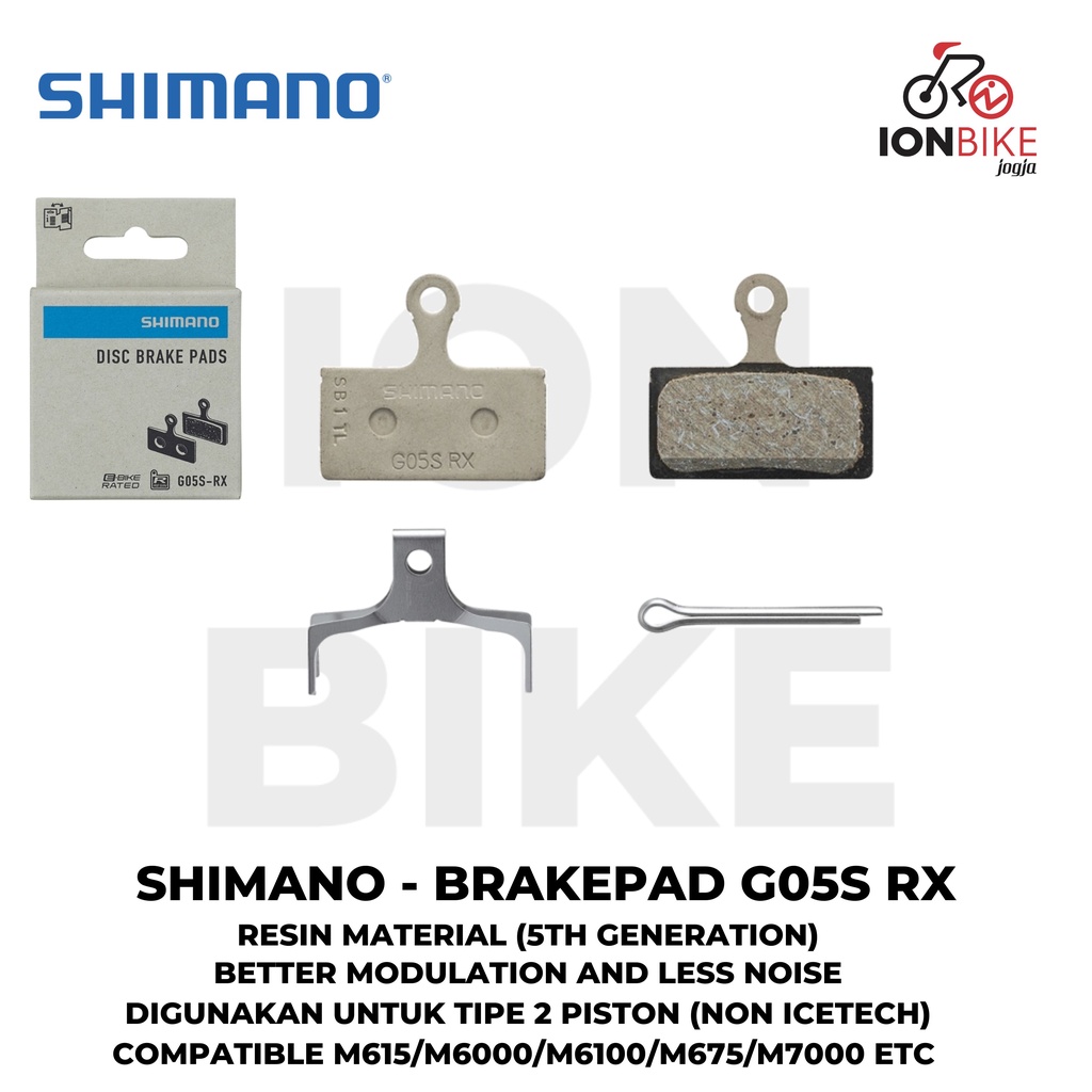Brake Pad Shimano G05S RX Resin SLX XT XTR Deore E-Bike Rated Pads Brakepad Brakepads Kampas Rem G02