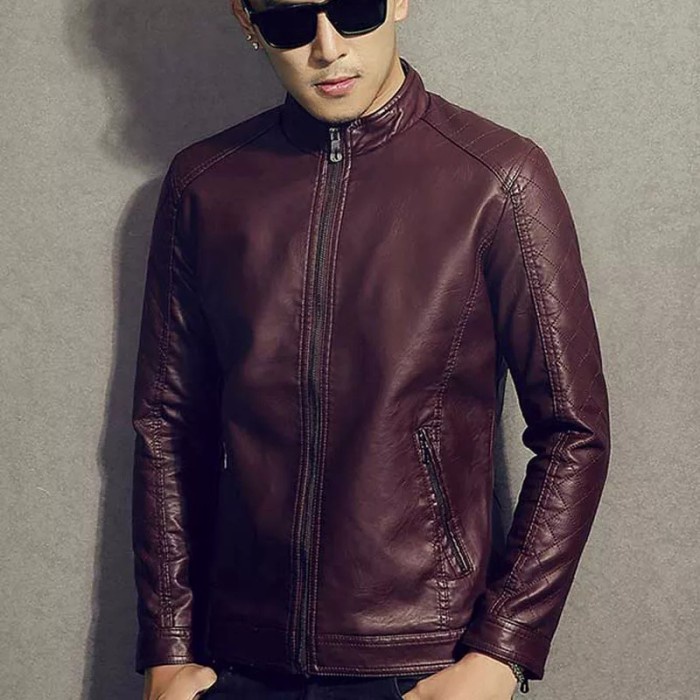 jaket kulit cowok dari kulit asli domba/ jaket kulit asli pria model terbaru-jaket kulit original-bi